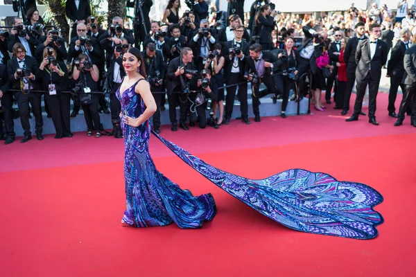 Cannes Frankreich Mai 2018 Aishwarya Rai Bei Der Vorführung Von — Stockfoto