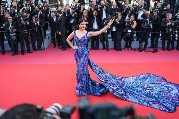Cannes Francie Května 2018 Aishwarya Rai Účastní Promítání Dívky Slunce — Stock fotografie
