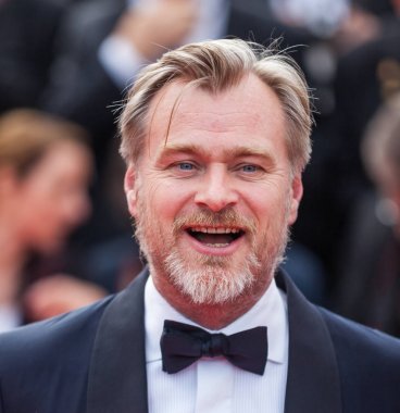 Cannes, Fransa - 13 Mayıs 2018: Christopher Nolan 'Lavabo ya da yüzmek (Le Grand Bain)' tarama 71 yıllık Cannes Film Festivali sırasında katılır