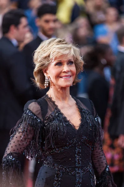 Cannes Francja Maja 2018 Jane Fonda Uczęszcza Pokaz Tonąć Lub — Zdjęcie stockowe