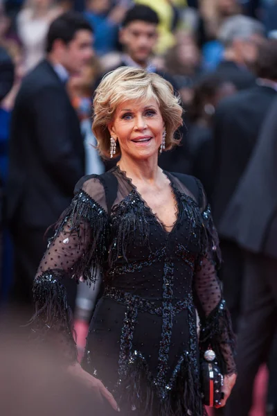Cannes Francja Maja 2018 Jane Fonda Uczęszcza Pokaz Tonąć Lub — Zdjęcie stockowe