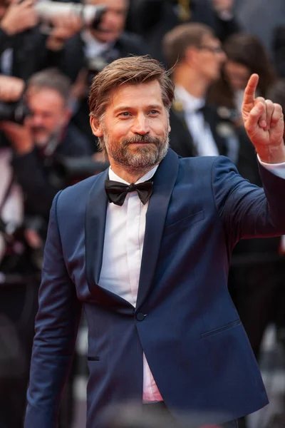 Cannes Francja Maja 2018 Aktor Nikolaj Coster Waldau Uczęszcza Pokaz — Zdjęcie stockowe