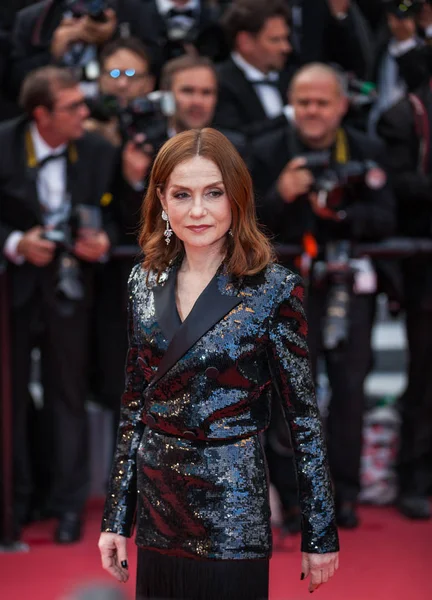 Cannes France Mai 2018 Isabelle Huppert Anthony Vaccarello Assistent Projection — Photo