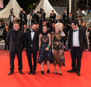 Cannes, Fransa - 13 Mayıs 2018: Tarama 'A aile madde (Une Affaire De Famille)' 71 yıllık Cannes Film Festivali sırasında 