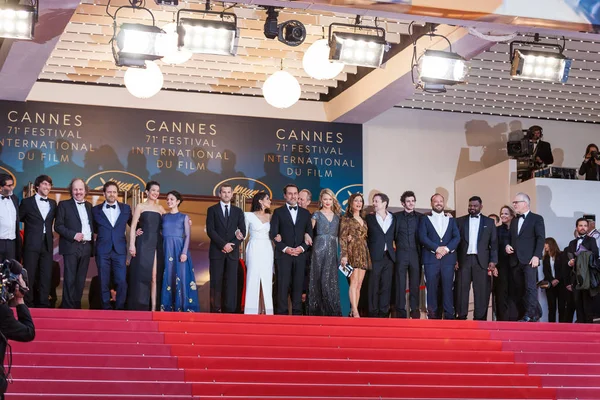 Cannes France May 2018 Philippe Katerine Noee Abita Guillaume Canet — Stock Photo, Image