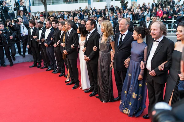 Cannes Francja Maja 2018 Aktorzy Aktorki Uczestniczyć Pokaz Tonąć Lub — Zdjęcie stockowe