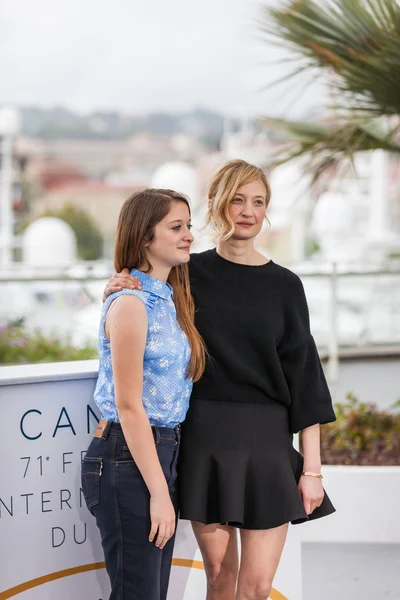 Cannes France May 2018 Agnese Graziani Alba Rohrwacher Attending Photocall — Stock Photo, Image