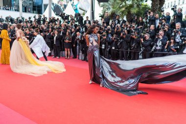 Cannes, Fransa - 15 Mayıs 2018: Winnie Harlow ile taranması katılır ' Solo: A Star Wars hikayesi ' 71 yıllık Cannes Film Festivali sırasında