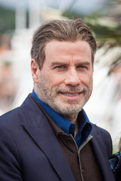Cannes, Fransa - 15 Mayıs 2018: John Travolta photocall 'buluşma ile John Travolta için - Gotti' 71 yıllık Cannes Film Festivali sırasında katılır