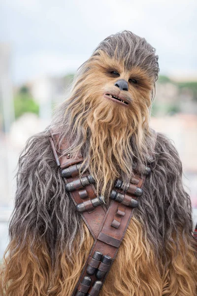 Cannes Francia Mayo 2018 Chewbacca Asiste Fotoconvocatoria Solo Una Historia — Foto de Stock