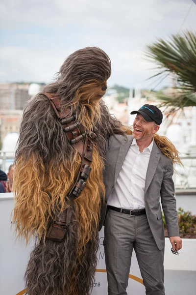 Cannes Francia Mayo 2018 Chewbacca Ron Howard Asisten Solo Una — Foto de Stock