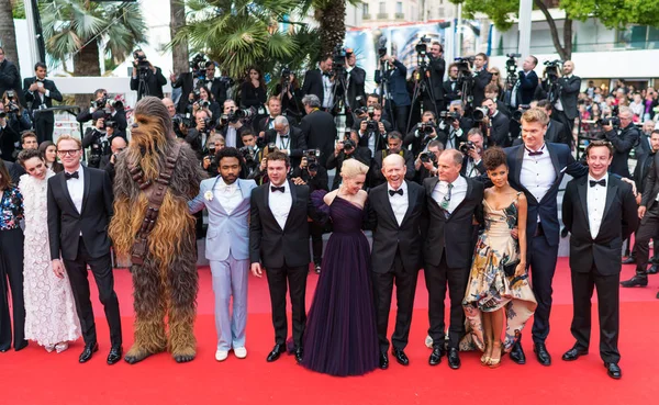 Cannes France May 2018 Cast Crew Attend Screening Solo Star — Stock Photo, Image