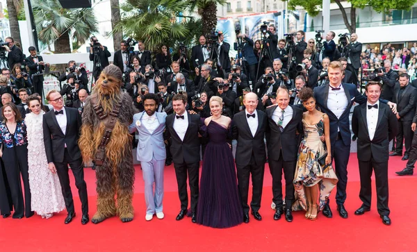 Cannes Francia Mayo 2018 Elenco Equipo Asisten Proyección Solo Una — Foto de Stock