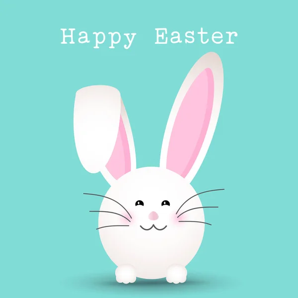 Velikonoční pozadí s roztomilý králíček — Stockový vektor