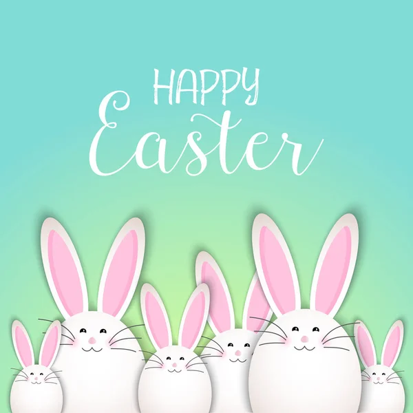 Cute Easter Bunny background — Stock Vector