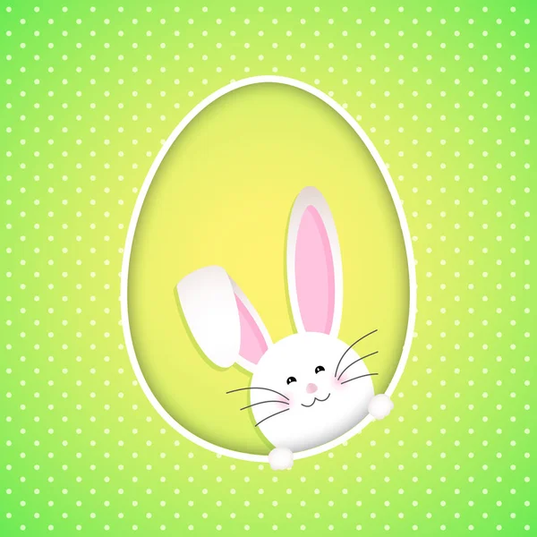 Easter Background Cute Bunny — Stock Vector