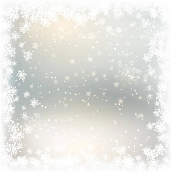 Natal fundo floco de neve — Vetor de Stock