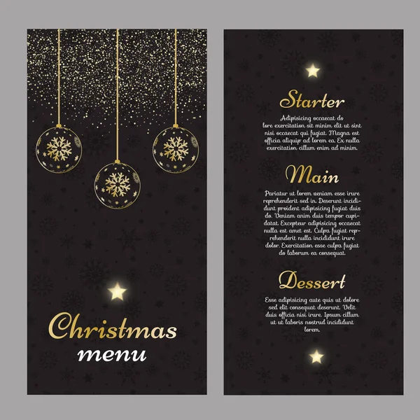 Elegant kerstmenu ontwerp — Stockvector