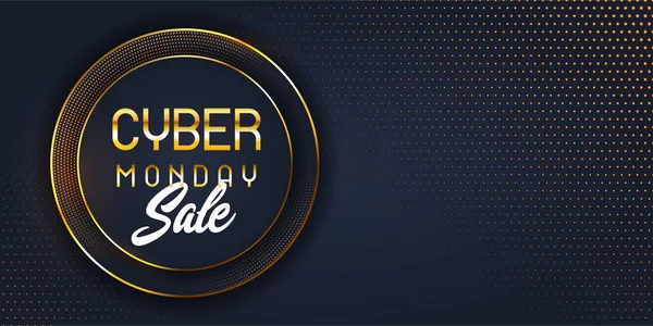 Moderno Cyber Monday venta de banner — Archivo Imágenes Vectoriales