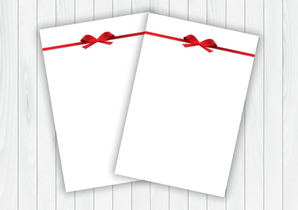 情人节背景，带有红色礼券的空白字母 — 图库矢量图片