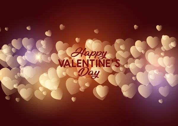Conception de cœurs pour la Saint-Valentin — Image vectorielle