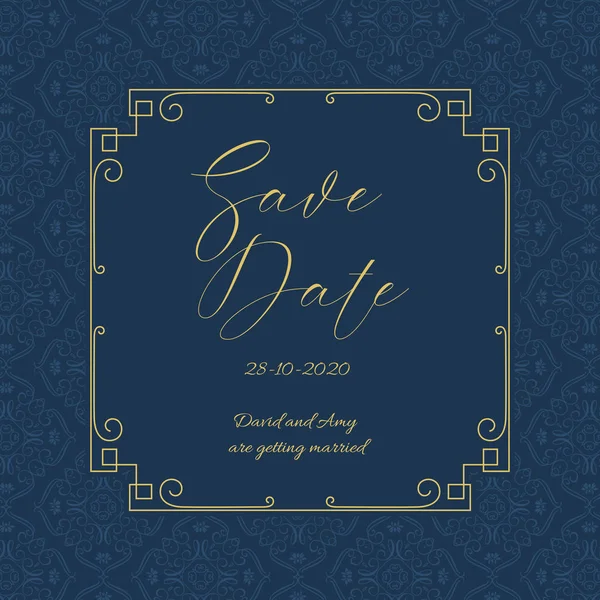 Élégant Save the Date invitation design — Image vectorielle