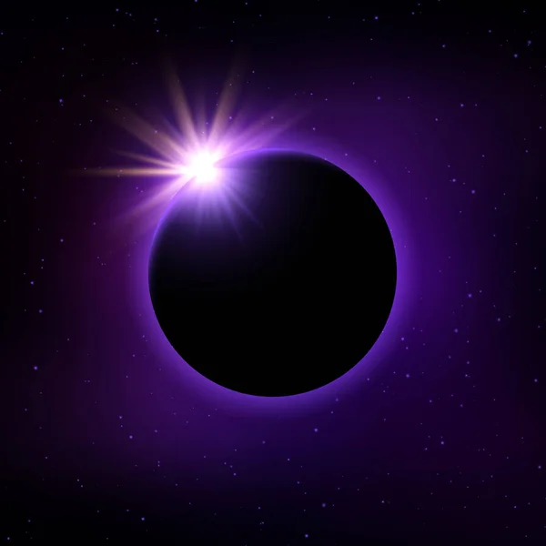 Eclissi solare sfondo — Vettoriale Stock