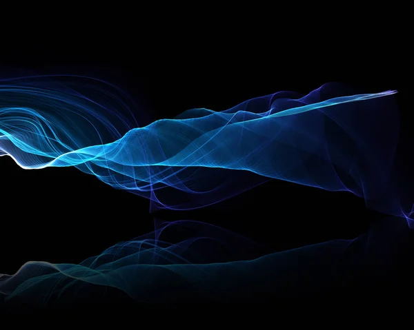 Abstract achtergrond van elektrisch blauw stromende golven — Stockfoto