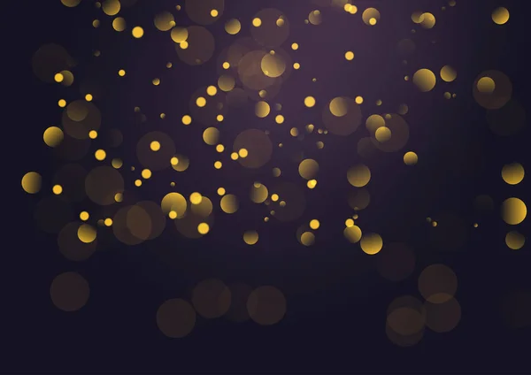 Bokeh oro luces fondo — Vector de stock