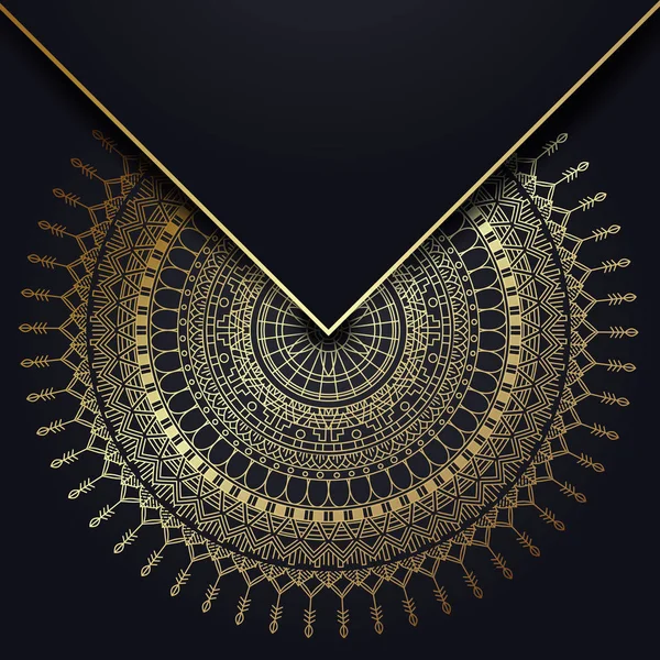 Gold mandala background — Stok Vektör