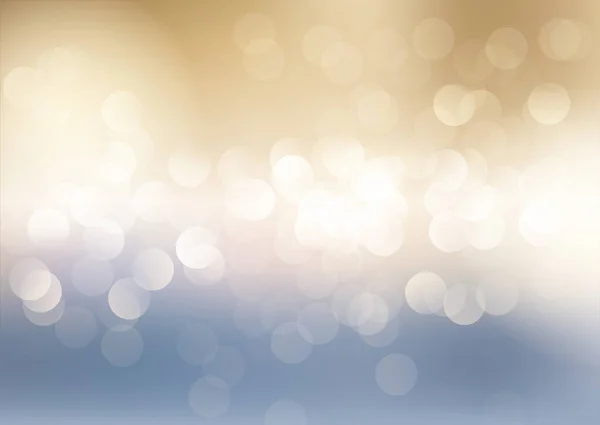 Bokeh Leuchtet Hintergrund Mit Blauem Und Goldenem Design — Stockvektor