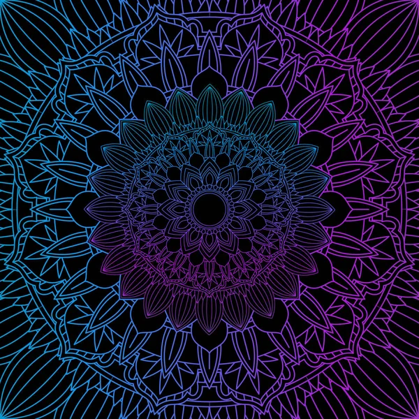 Fond Décoratif Avec Design Mandala Coloré — Image vectorielle