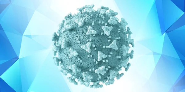 半点Covid 19病毒细胞医疗横幅设计 — 图库矢量图片