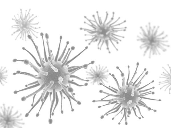 Representación Antecedentes Médicos Con Células Virales Abstractas —  Fotos de Stock