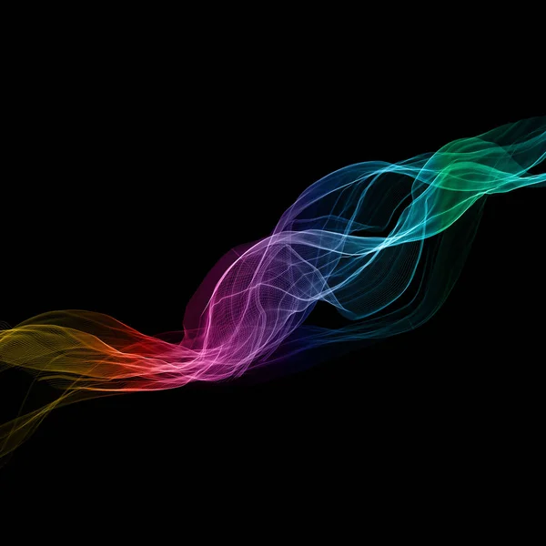 彩虹流线设计的抽象背景 — 图库矢量图片