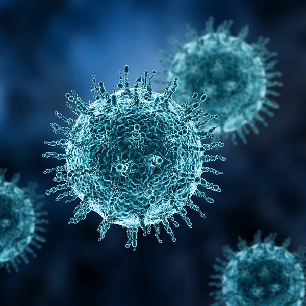 抽象的なウイルス細胞を用いた3D医療の背景 世界的なパンデミック — ストック写真