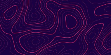 Bir topoğrafya kontur tasarımı ile pankart