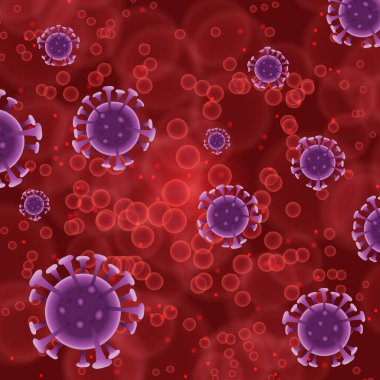 Soyut virüs hücrelerinin tıbbi geçmişi - küresel salgın Covid 19