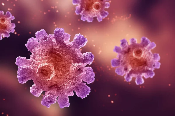 Weergave Van Een Medische Achtergrond Met Abstracte Viruscellen — Stockfoto