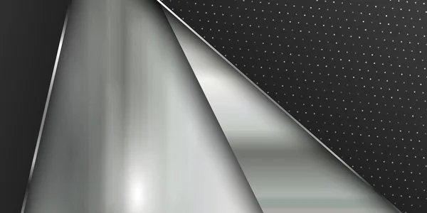 Modèle Bannière Avec Une Texture Métal Brossé — Image vectorielle