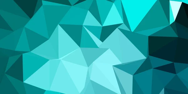 Abstract Banner Low Poly Design Teal Colours — Stock Vector
