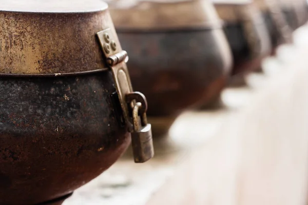 Monk bowl for making merit or donation — Stock Photo, Image