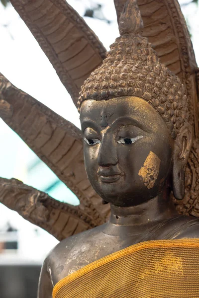 Статуя Золотого Будды с обложкой Наки — стоковое фото