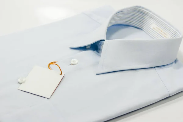 Ljusblå skjortkrage — Stockfoto