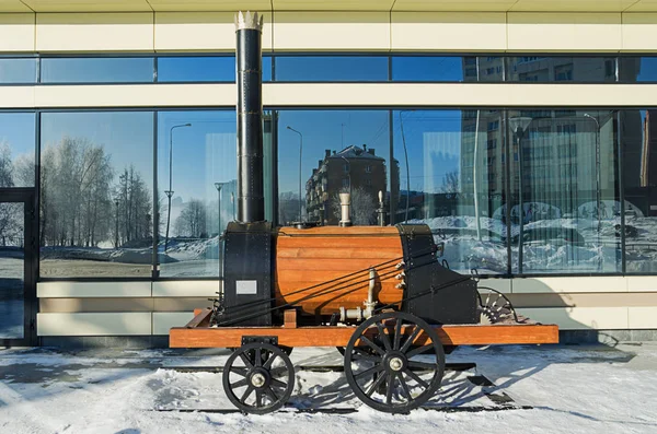 Nizhny Tagil Russia February 2016 Layout First Russian Steam Locomotive — Stock Photo, Image