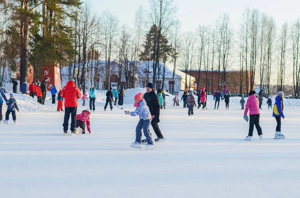 Kış sevinç. Buz pateni