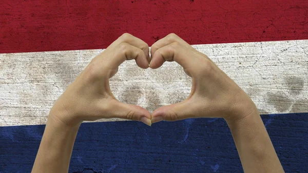 Eller kalp sembol Hollanda bayrağı
