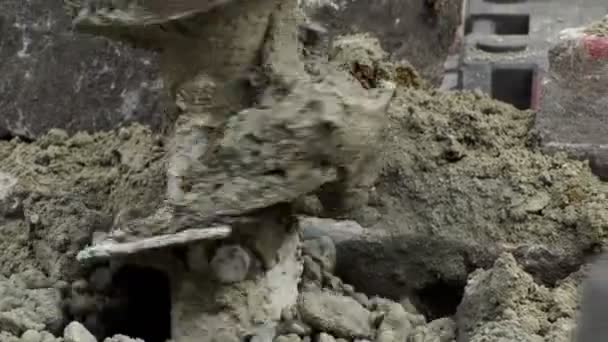 マクロを掘削産業ドリル アースオーガー — ストック動画