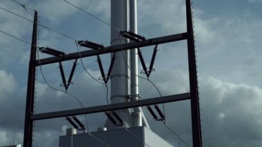 Elektrik kablolarının Timelapse ile endüstriyel tesisat