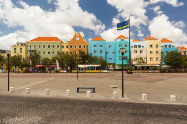 Colorful Colourful Square in Willemstad in Curaco clipart